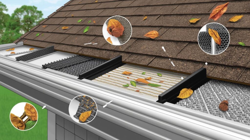 Image of styles of gutter (eavestrough) guards